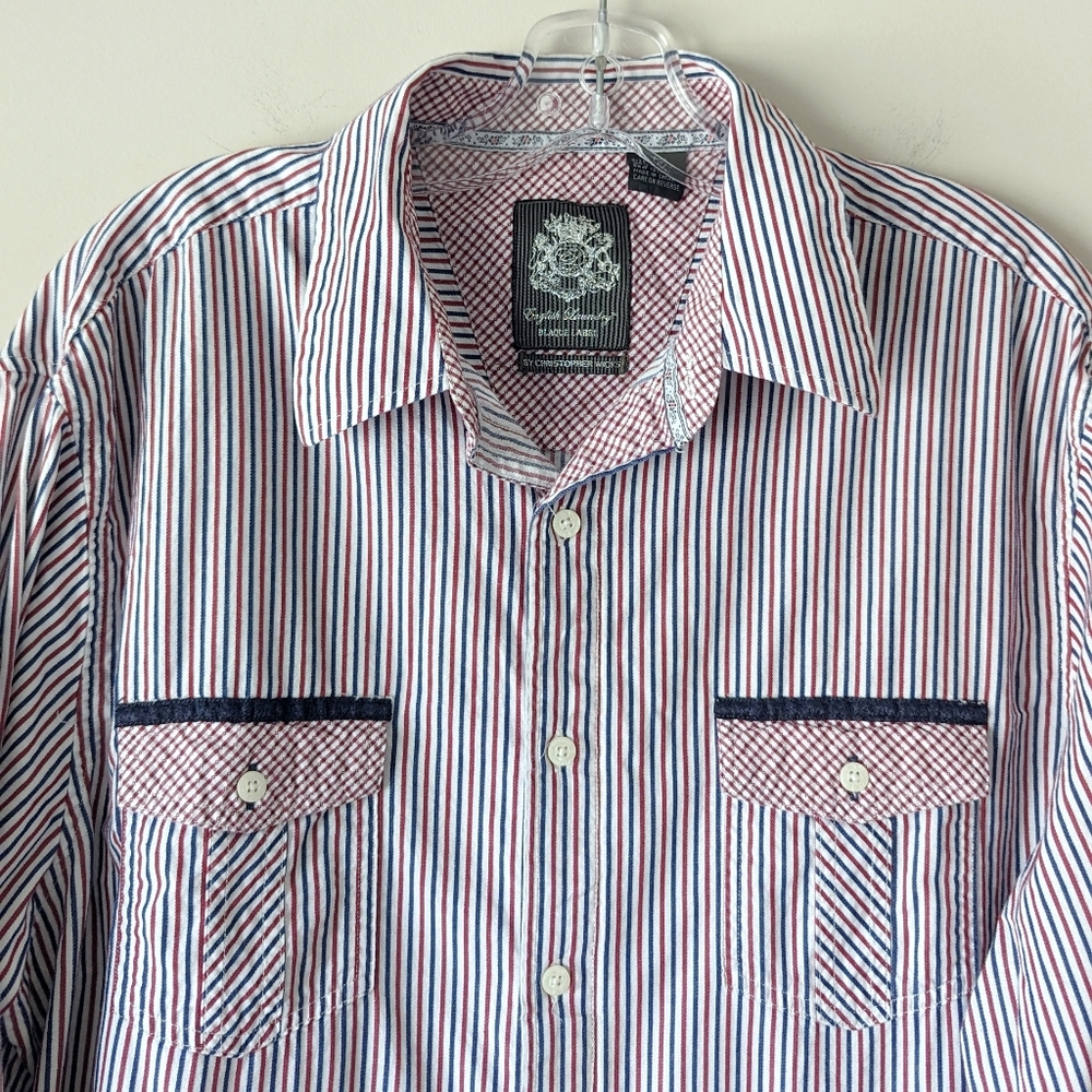 English Laundry 100% cotton striped button down shirt